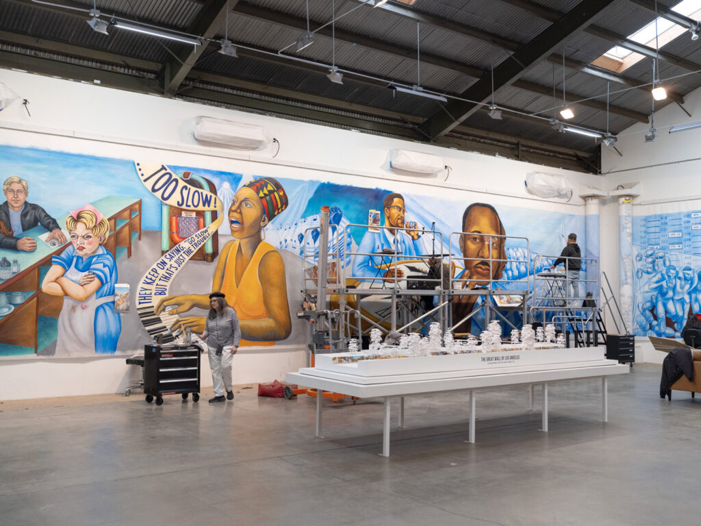 Great wall production at Bergamot Station